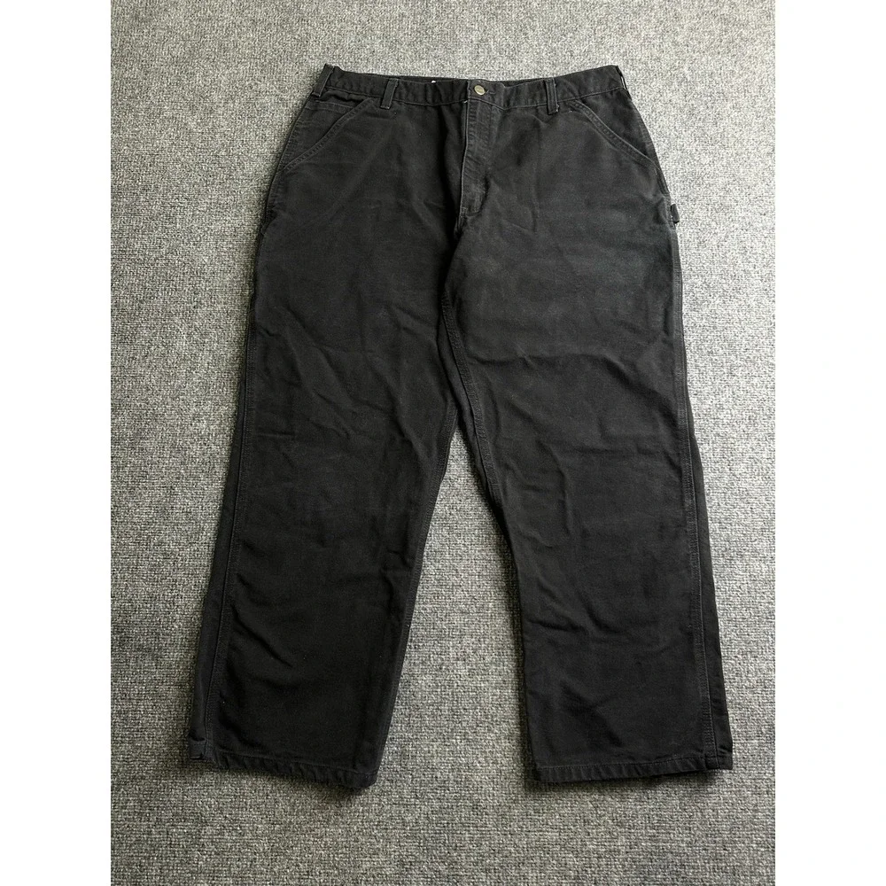 Mens Carhartt B11 BLK Dungaree Fit Carpenter Work Pants, Size 40x30